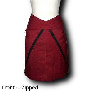 SkunkFunk Industrial Style Zippered Skirt Goth Punk Alt
